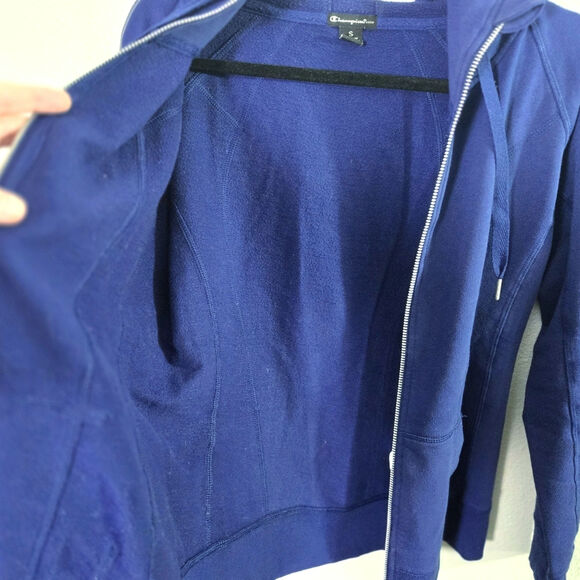 Champion Elite Men’s Zip Hoodie Retro 80s Purple Bold Track Aesthetic Size Small - Picture 6 of 10